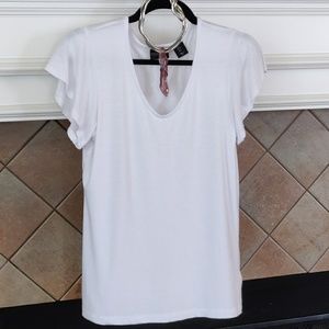 Rachel Zoe flutter sleeve shirt